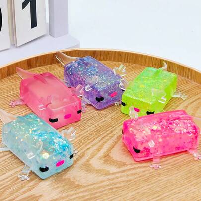 1 件全新柔韧美西螈挤压玩具，触感极佳的美西螈，多色美西螈，生日礼物，圣诞节，万圣节，小礼物