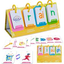 Phonetik Englisch Lernkarten CVC Wörter Vokal Konsonant Tischkalender Lernkarten - Interaktives Rechtschreibspiel, Wortbildungskarten, Phonetik Lernkarten Blitzkartenspiel für Kindergarten Klassenzimmer Lernaktivität Sonderpädagogik Sprachlernen Karten - Verschiedenfarbig - Übersicht 1