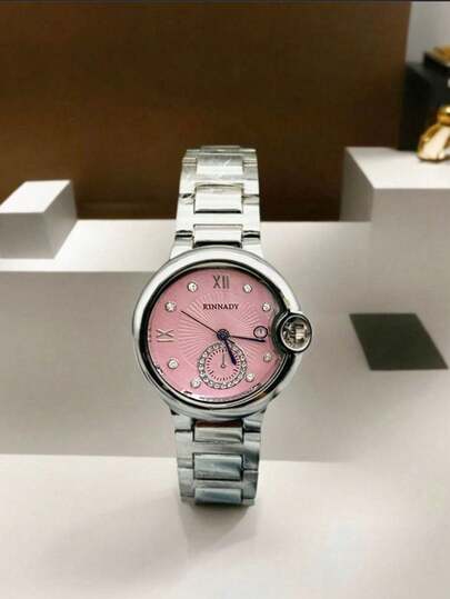 ساعات فاخرة للأزواج، ساعة نسائية مرصعة بالماس، ساعة كوارتز بقرص صغير بسيط، سلسلة البالون