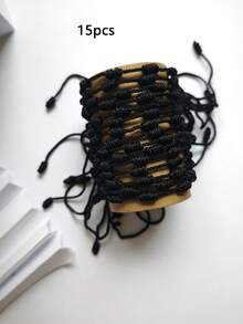 24pcs/15pcs Adjustable Red Rope Bracelet Set, Handmade 7-Knot Bracelets, Classic Stackable Bracelets, Fashion Bracelet Accessories, Suitable For Couples And Friends, Friendship Bracelets, Couples Bracelets, Red Rope Lucky Bracelet Set, Card Packaging, Suitable For Gifts Or Daily Wear - Bracelet Set - View 5