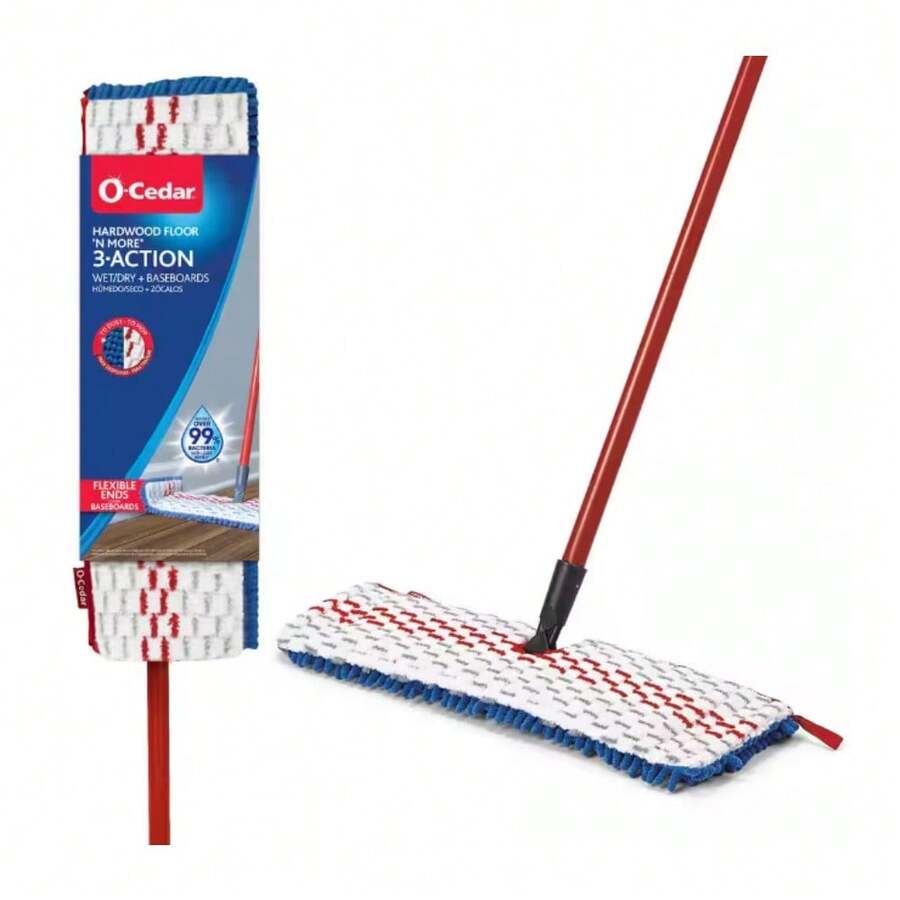 Hardwood Floor 'N More 3-Action Microfiber Mop - Blue and White - View 1
