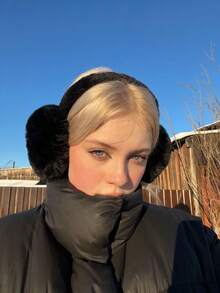 2PCS/1pc Unisex Solid Color Earmuffs - Soft Plush Ear Warmer,Snowy Women Earmuffs , Foldable Ear Muffs, Women Cute Ear Covers Adjustable Headband With Fuzzy Thermal Lined Comfortable Coldproof Earmuffs For Winter Outdoor,Taking Photos At A Party,Outdoor Earmuffs.Winter Accessories Fall - B - View 23