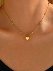 قلادة قلب موضة، مناسبة للنساء للارتداء اليومي أو أثناء التنقل، للزينة