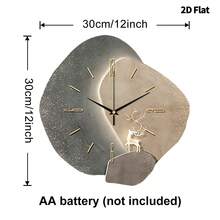 2D Flat 1pc Modern Minimalist Home Decor Wall Clock, Super Quiet Quartz Movement, No Ticking Sound, Silent Decorative Wall Clock Suitable For Living Room, Bedroom And Office, Fashionable Bedroom Wall Clock Decor, Room Decor