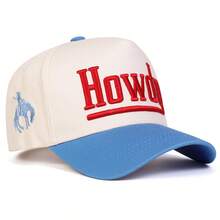 1Piece Men HOWDY Letter Embroidered Patchwork Five-Sided Baseball Cap Outdoor Adjustable Sunscreen Leisure Hat Spring Autumn Travel Tourism Beach Vacation - Multicolor - View 5