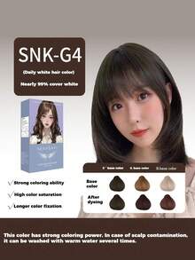 Hair Dye Kit, DIY At Home, Gentle Formula, Multiple Colors Available Including Pinkish Brown And Dark Brown, Covers Gray Hair - Multicolor - View 11
