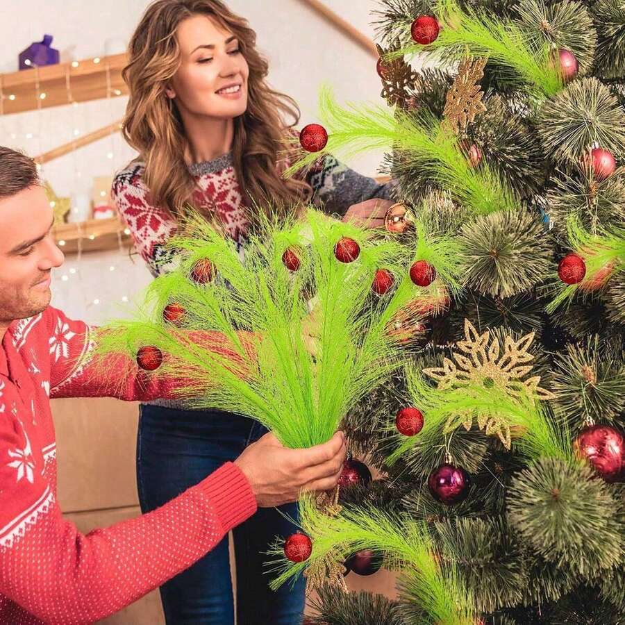 8pcs/2pcs Christmas Tree Branch Decorations, Suitable For Christmas Tree Topper And Home/Office Decor, No Power Needed, No Feathers, Hanging Design, Christmas Decoration, No Battery - Multicolor - View 1