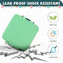8oz Soup Bento Box, 5 Compartments, Leak-Proof, Suitable For School And Travel - Green - View 3