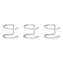 5入組女士假穿孔鼻環唇環耳環不銹鋼非穿刺鼻夾身體鏈 - 彩色 - 查看 4