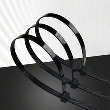 100/200/300/400 piezas Bridas de nailon negras, surtido de tamaños (12+10+8+6+4) pulgadas, bridas de nailon negras multiusos con autobloqueo, bridas de plástico premium, adecuadas para el hogar, la oficina, el jardín y el taller