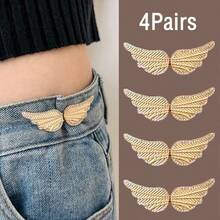 1 pereche/2 perechi/4 perechi de catarame modelatoare cu aripioare, cu cataramă detașabilă, fără cuie, fără cusut, pentru blugi - reductor detașabil pentru talie