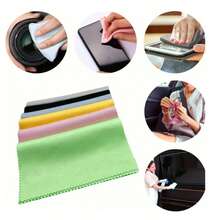 10-100 piezas Paño de limpieza de microfibra, apto para gafas, joyas, pantallas de computadora, tabletas, teléfonos, teclados, escritorios, etc. Disponible en negro, gris, colorido, excelente para Halloween, Navidad