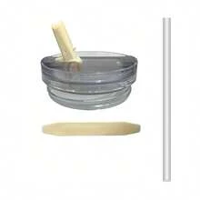 2 nắp đậy có ống hút thay thế tương thích với phụ kiện cốc Cup 40 oz, chống rò rỉ, chống tràn, có thể tái sử dụng, tương thích với phụ kiện cốc 40 oz, màu trắng, đen, be, xanh dương, hồng. - Nhiều màu - Xem 13