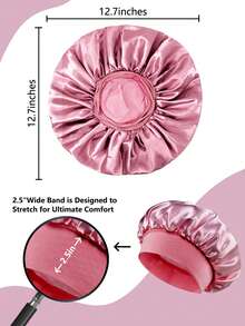 Cuffia da notte in raso elastica e regolabile | Cuffia da notte in seta per proteggere i capelli ricci, morbida fascia