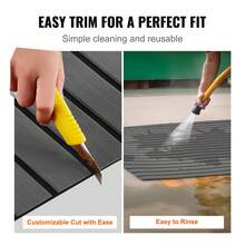 Boat Flooring, EVA Foam Boat Decking 94.5" X 17.7", Non-Slip Self-Adhesive Flooring, 11.6 Sq.Ft Marine Carpet For Boats, Yacht, Pontoon, Kayak Decking - Dark Grey - View 5