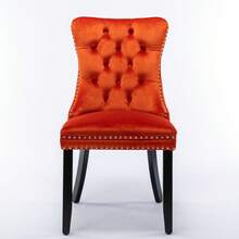 Chair Covers & Cushions - Orange + Velvet + Foam - View 2