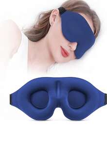 1 szt. Regulowana, zaciemniająca maska do spania 3D, miękka, oddychająca maska na oczy dla kobiet i mężczyzn, łagodzi zmęczenie oczu podczas snu, drzemki, podróży, akcesoria do okularów, poliester, na każdą porę roku