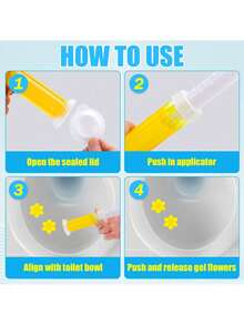 1/6/8/12pcs Toilet Cleaning Gel Stamps - 6 Scented Toilet Cleaning Gel, Long-Lasting Floral Shaped Bathroom Freshener, Keeps Toilet Clean And Fresh