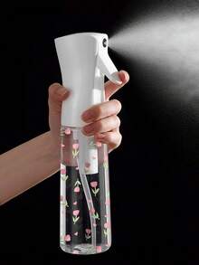 Tulip Pattern Clear PET Refillable Travel Spray Bottle, Multi-Purpose Fine Mist Spray Bottle For Travel And Business Trip,Makeup Remover Dispenser, Reusable Hair Spray Bottle, Continuous Water Mister, For Hair Styling, Cleaning, Plants, Facial Moisturizing - Multicolor - View 2