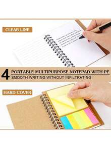 20 件/10 套螺旋灵感笔记本，圣诞节员工答谢礼物，员工表彰奖，教师答谢礼物，附有便利贴和激励笔的笔记本，批发员工答谢礼物，适合员工、同事、学生、教师、家长 - 彩色 - 查看 3