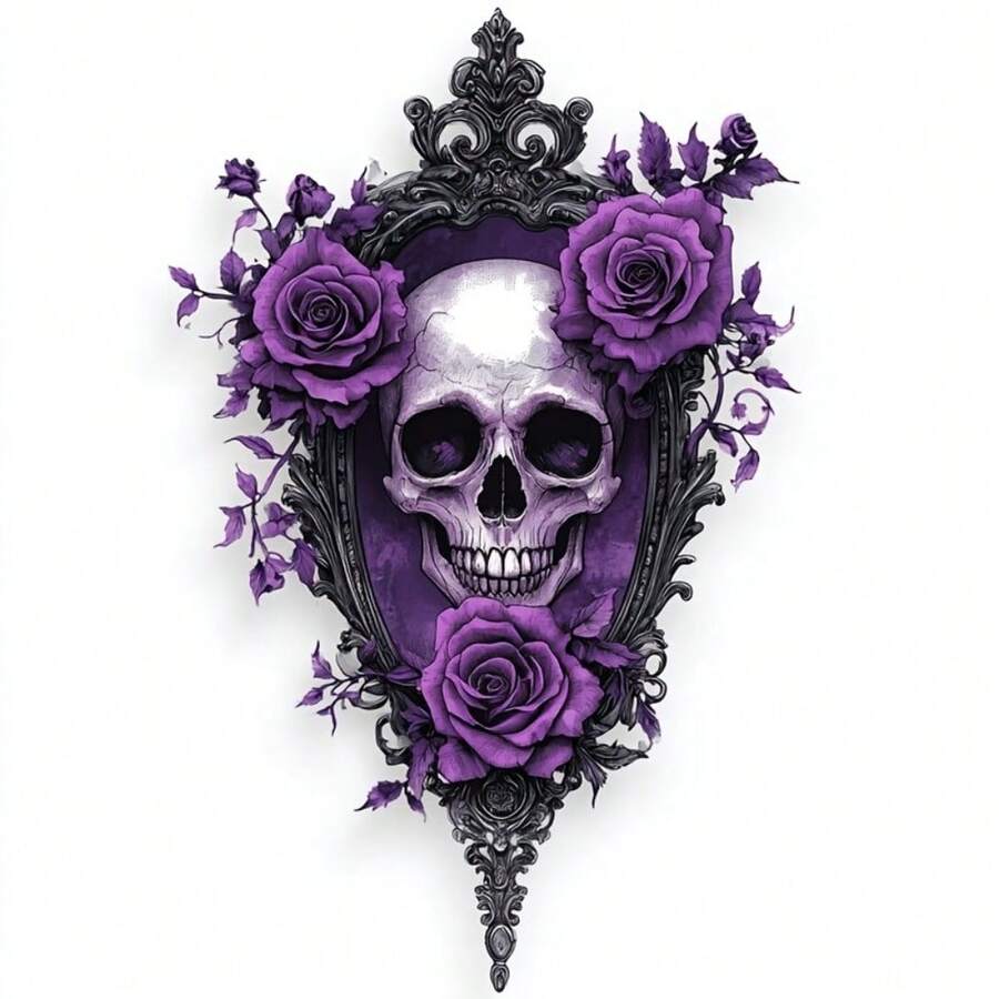 1/2/3pcs Skull Heat Transfer Stickers, Suitable For DIY, Durable Plastic Mixed Colors, For Making T-Shirts And Decorating Pillows. Multi-Color, Washable, Durable Plastic DIY Stickers, Applicable To Hoodies, Cushions, Pants, Sofa Covers And Canvas Bags, Washable And Fade-Resistant