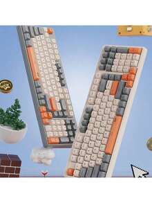 Acer OKW 222 Gaming Office Keyboard, Mechanical Tactile Keys, Waterproof And Splash-Resistant Design, Multimedia Shortcuts, Ergonomic Input, Multi-OS Compatible, Office And Gaming, Orange - Orange - View 6