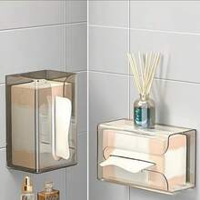 1pc Kitchen Wet Wipes Holder, Washable Bathroom Paper Towel Rack, Wall-Mounted Tissue Box, Non-Slip Washable Wipe Dispenser, Suitable For Kitchen, Bedroom, Bathroom Wet Wipes, No Need For Drilling Installation, Fashionable Minimalist Design Washable Wipe Storage Box, Suitable For Gloves, Pet Wipes, Makeup Wipes, Disposable Towels, Wet Wipes, Dry Tissues, Hand Towels, Wet Wipes, Toilet Paper, Also Applicable To Bathroom, Kitchen, Bedroom, Office, Car