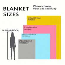 SKZOO Cartoon Character Plush Throw Blanket - Soft Polyester, Vibrant Animal Prints, Preppy Style, All-Season Comfort For Bedding, Travel, Home Decor, Office Use, Picnic Blanket |   Playful Design |   Cozy Texture, Cute Blankets - 混色 - 查看 9