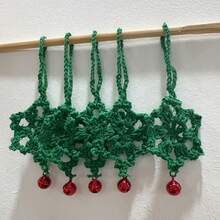 1 套/5 件手工钩针雪花挂饰、包包挂饰、家居装饰、吊坠、送给朋友的礼物、圣诞礼物 - 彩色 - 查看 14