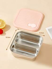 1 قطعة صندوق غداء من الفولاذ المقاوم للصدأ 304 بسعة 600 مل/650 مل مع غطاء، حاوية تخزين طعام سلطة الفواكه محمولة، صندوق بنتو كبير السعة محكم الإغلاق ومقاوم للتسرب، قابل للتكديس، صندوق تخزين طعام للثلاجة، آمن للغسالة الآلية، مناسب لاستخدام الطلاب والبالغين في المدرسة والمكتب والتخييم والنزهات والسفر