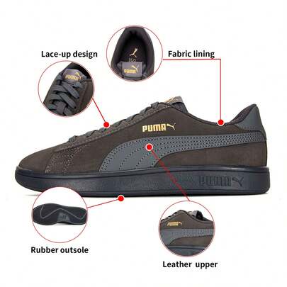 Puma Smash V2 舒适日常低帮休闲复古运动鞋 391840-01，男女通用