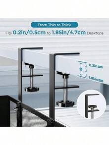 1pc Under-Desk Cable Management Tray, Power Strip, And Cable Organizer Made Of Non-Holes Metal, Suitable For Home Offices, Under-Desk Storage, And Organization Tray, An Essential Item For Home Office