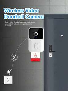Table Lamp Smart Wireless Video Doorbell With Night Vision, 2-Way Audio & APP Control, Motion Detection, Easy To Install For Home Security