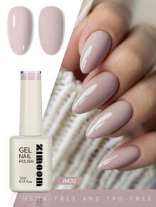 ZIMOOM طلاء أظافر جل وردي فاتح 12مل، طبيعي مناسب لجميع المواسم، طلاء أظافر يزال بالنقع تحت أشعة الأشعة فوق البنفسجية أو الليد، لفن الأظافر وهدايا العطلات للنساء والفتيات - لون بشرة - مشاهدة 7