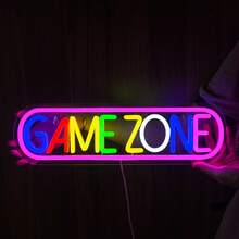 1-Piece Set Of Colored Neon Light Game Area Illuminated Light Sign, Personalized Lighting Plaque, USB Interface Indoor Lighting Lamp, Suitable For Neon Light Gifts In Internet Cafes, Bedrooms, Game Rooms, E-Sports Facilities, And Living Rooms - 遊戲區 - 查看 7