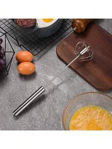 1 قطعة خلاط متعدد الوظائف 4 سرعات يدوي - بدون بطارية مطلوبة، للتشغيل باليد للخبز والطهي، خفاقة بيض نصف آلية منزلية، فرامة حليب من الفولاذ المقاوم للصدأ، خفاقة بيض