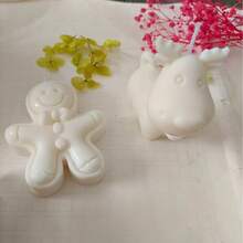 Christmas Reindeer, Gingerbread Man And Santa Claus - Shaped Scented Candles, Festive Atmosphere Decorations, Creative Gifts Home Decor Christmas Decorations Room Decor, Christmas Gifts