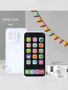 1个儿童逼真苹果造型音乐手机，多模式触摸屏益智玩具，男孩女孩生日礼物（不含电池） - 彩色 - 查看 11