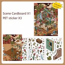 Large Size Decorative Stickers, Fun DIY Miniature Scene Stickers