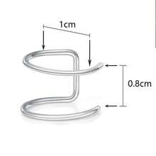 5入組女士假穿孔鼻環唇環耳環不銹鋼非穿刺鼻夾身體鏈 - 彩色 - 查看 2