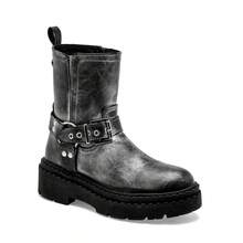 Women Mid-Calf Boots - Grey - View 1