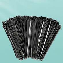 100/200/300/400 piezas Bridas de nailon negras, surtido de tamaños (12+10+8+6+4) pulgadas, bridas de nailon negras multiusos con autobloqueo, bridas de plástico premium, adecuadas para el hogar, la oficina, el jardín y el taller