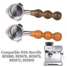 Cabo para porta-filtro sem fundo de 54 mm compatível com máquinas de café expresso Breville, cesto de filtro em aço inoxidável, acessórios para cabo Breville - Multicolorido - Ver 2