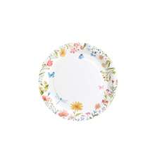 30件套白色花卉图案一次性餐盘、餐巾纸和杯子套装，派对用品，适用于生日、婚礼、聚会、家庭野餐 - 彩色 - 查看 11