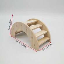 Hamster Toys, Wooden Furniture, Hamster Cage Supplies, Wooden Running Wheel, Villa Swing, Wooden Nest, Chew-Resistant Small House - Hamster House 6-piece Set - View 5