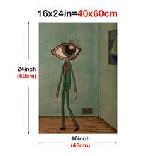 1 Pieza Póster de Caballero de Ojos Grandes, Arte de Pared, Decoración de Pared, Impresión en Lienzo, Póster Creativo, Arte en Lienzo, Póster Divertido, Impresión de Estilo Minimalista Moderno, Decoración de Sala de Estar y Habitación, Decoración del Hogar, Regalo, Sin Marco - transparente - Ver 12