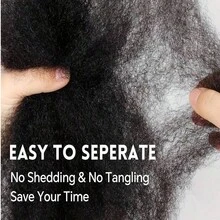 Afro Kinkys Bulk Human Hair For Dreadlocks Extensions Repair Locs, Twist Braiding Afro Kinky Human Hair For Locs 1 Pack 50 Gram