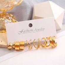 24 Pairs Gold Hoop Earrings Set For Women Multipack, Hypoallergenic Chunky Chain Twisted Hoop Earrings Pack, Fashion Dangle Earrings Jewelry For Gift