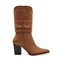 BOTA MUJER COLOR CAFE PARA EXTERIOR TEXTIL - Marrón - Ver 2
