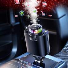 W&O Smart Car AromaRelax Projection Red- Light Suitable For Parties, Cars, Families, E-Sports,Nightlight Feature, Perfect Car Gift,Modern Vehicle Scent Enhancer,Three-In-One Multifunctional Car Charger - Perfume Machine, Purple Starry Sky Ceiling Light, Dual 80cm/32inch Retractable Cable, Durable , Air Freshener Car Perfume Auto Fragrance - Great Atmosphere - Perfect Christmas Birthday Gift - 紅燈 - 查看 12